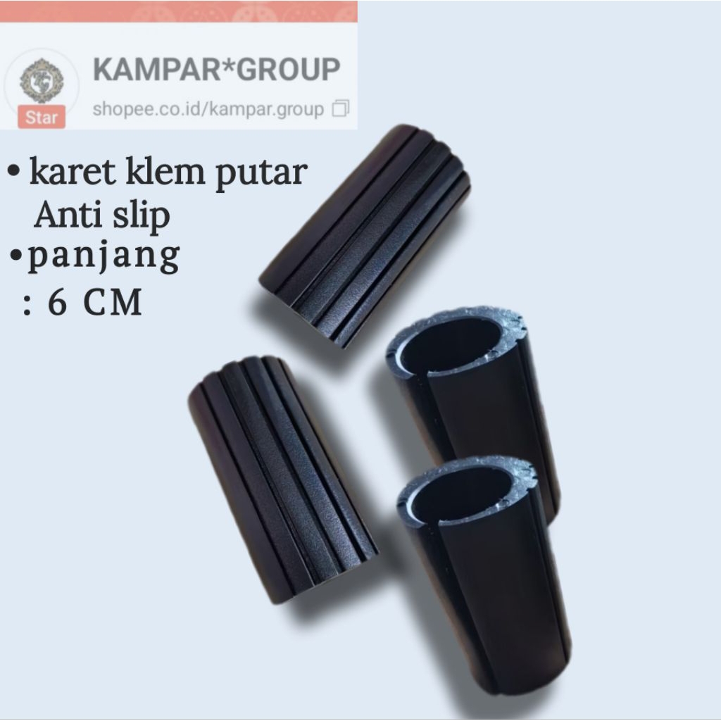 karet klem hitam pengunci piber egrek 33mm-38mm