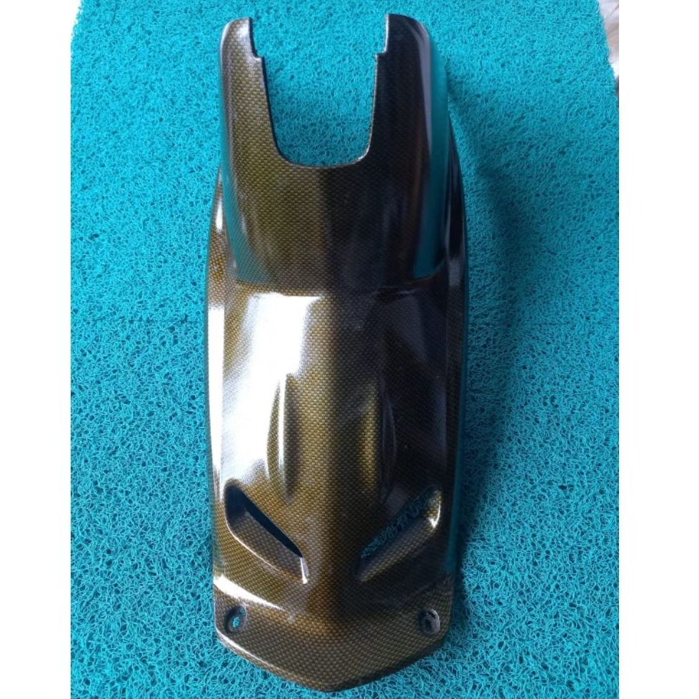 cover bawah jok asesoris yamaha mio sporty/smile thailand (carbon printing gold)