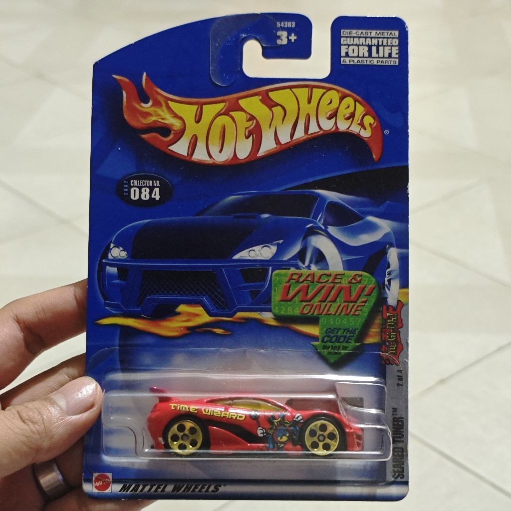 Hot Wheels Seared Tuner Yu-Gi-Oh series Blue Card Time Wizard VHTF
