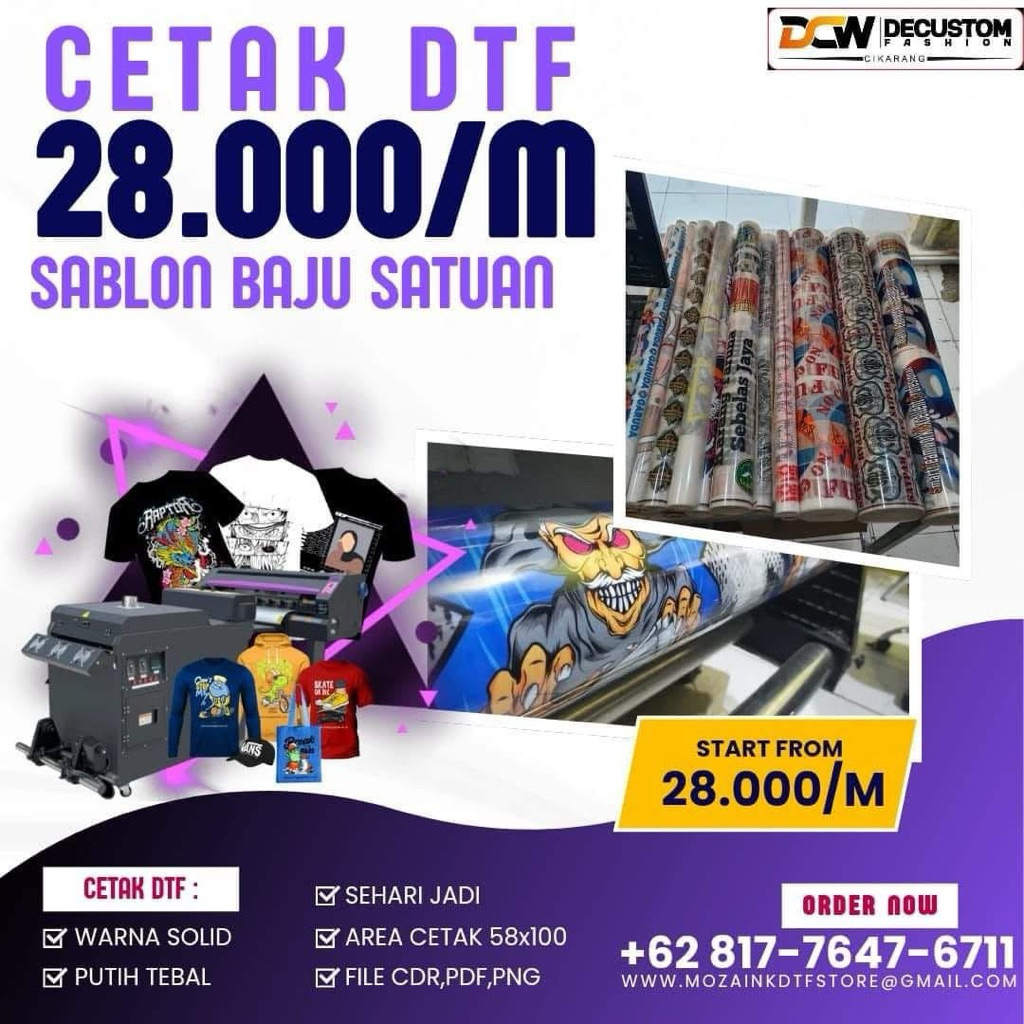 Print Dtf sablon permeter