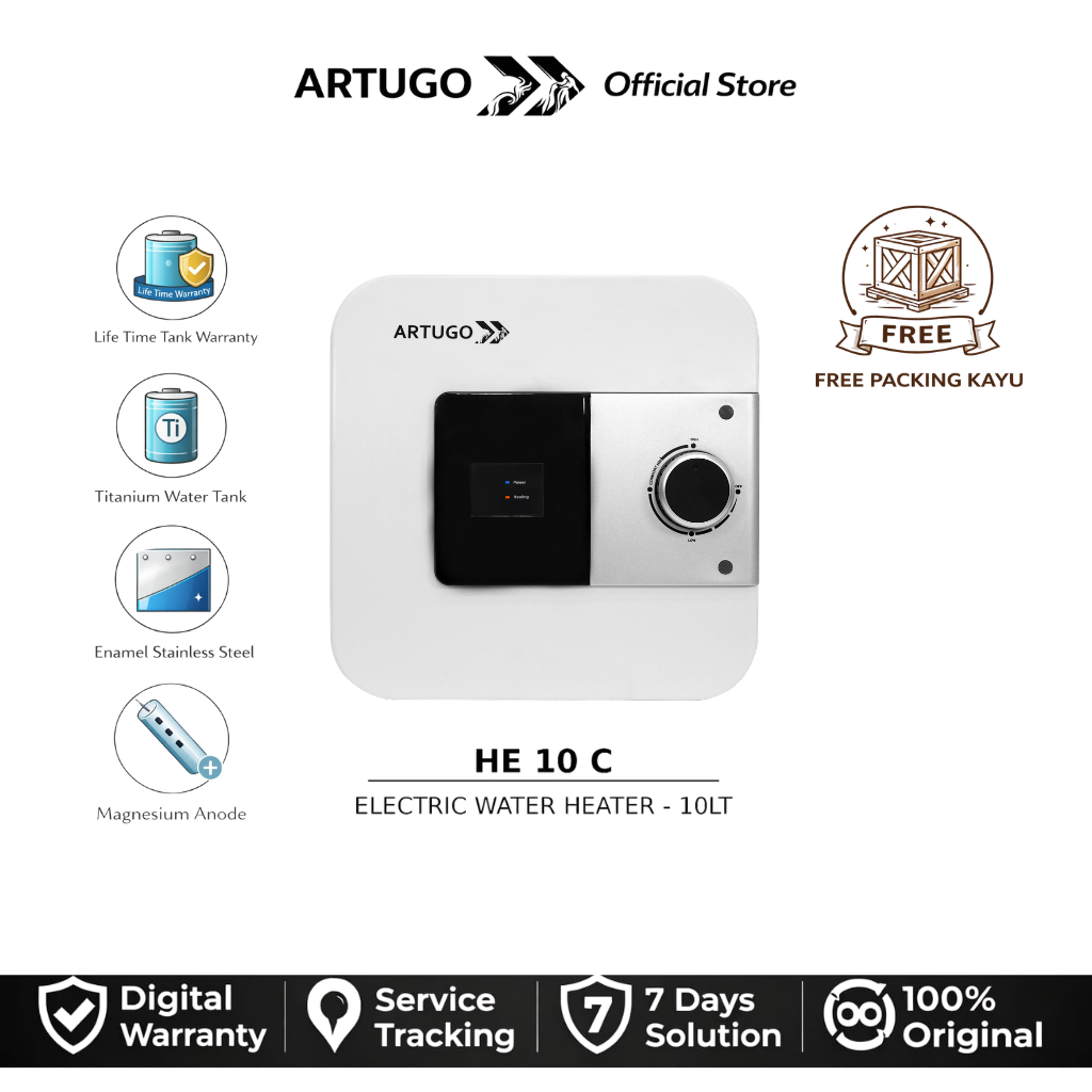 Artugo  Water Heater Listrik 10 liter  He 10 C