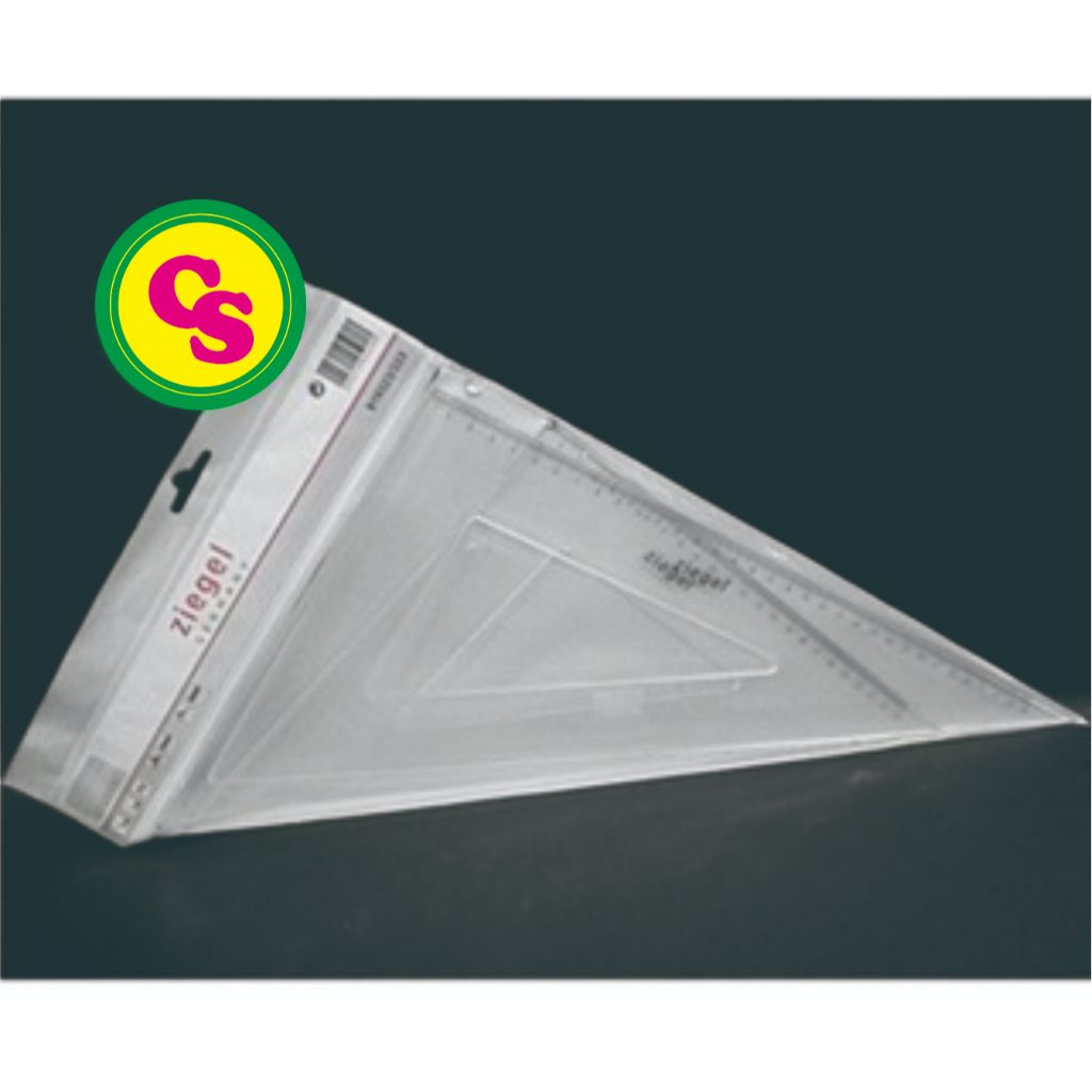 Penggaris Segitiga Ziegel Sepasang Besar (No.12) 23/33 cm