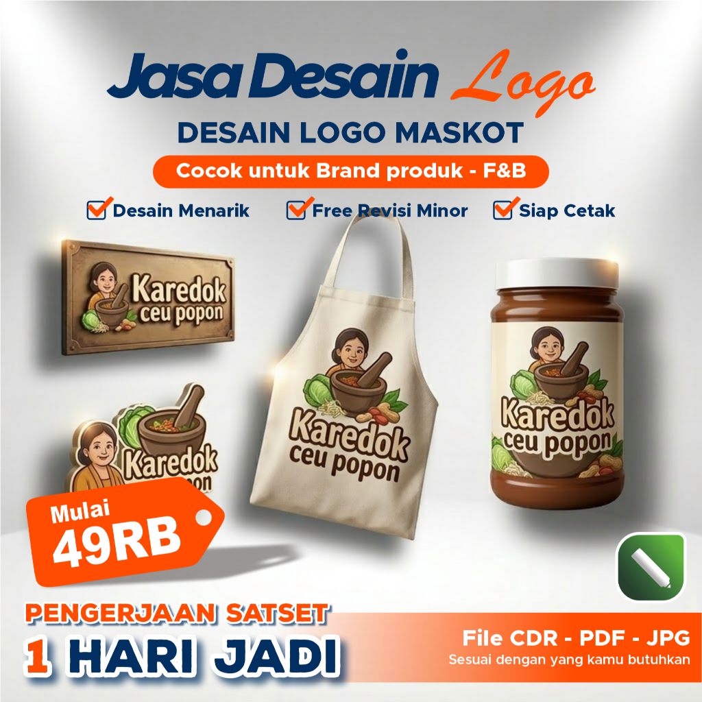 Jasa Desain Logo Profesional UMKM | Logo Brand Usaha, Logo Makanan Minuman, Logo Olshop | Desain Cep