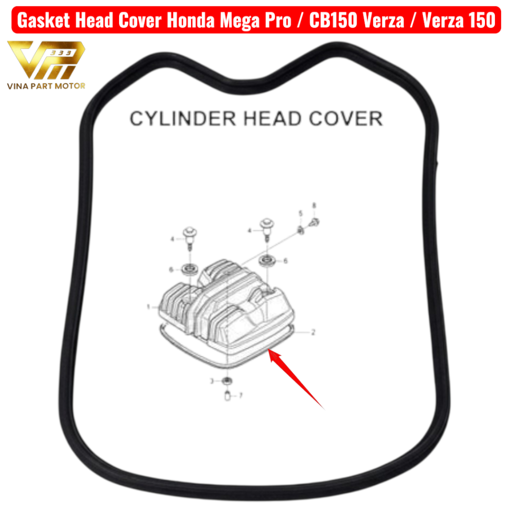 Gasket Head Cover Seal Head Honda Mega Pro / CB150 Verza / Verza 150