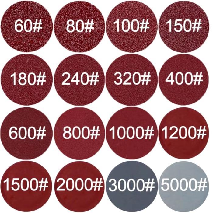 Amplas Bulat Velcro 4 Inch Ampelas Tempel Abrasive Disc Grit #60-#1000