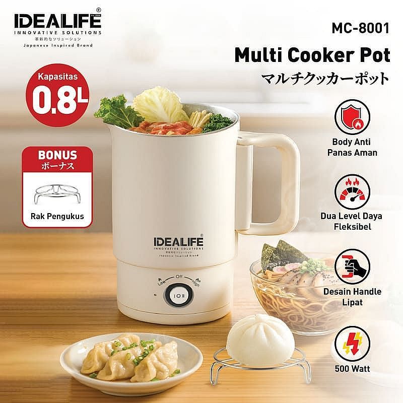 IDEALIFE - Multi Cooker Pot - Panci Multi Fungsi (MC-8001)