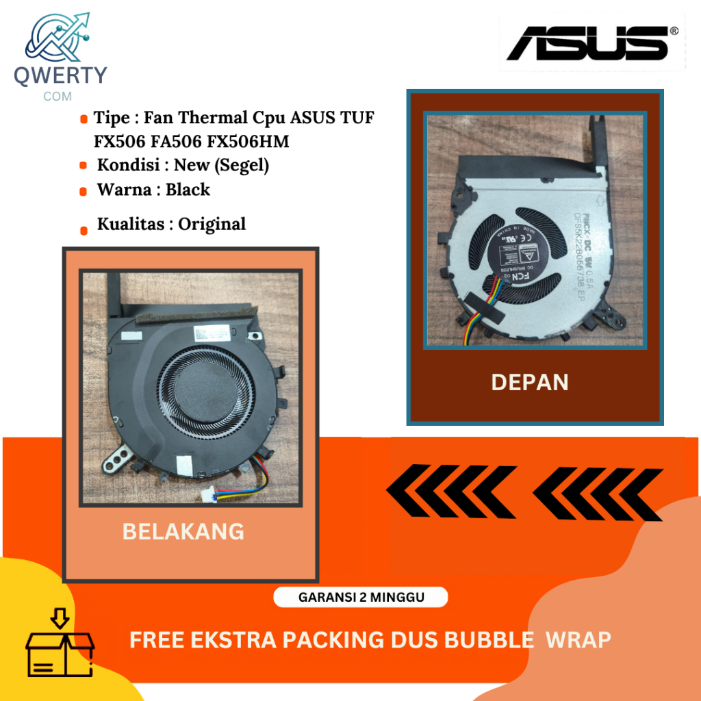FAN KIPAS LAPTOP ASUS TUF Gaming FX506 FX506HM FX506HC FX706HM FX706QR GPU/CPU