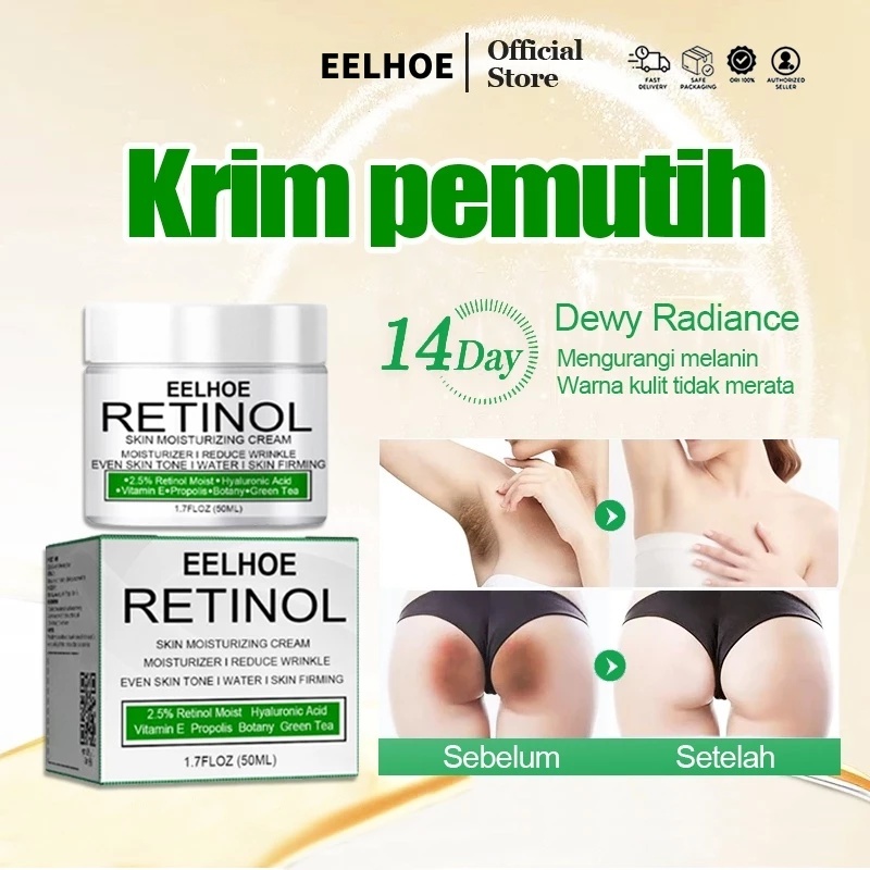 Krim Pemutih Ketiak 50ml - Pemutih Selangkangan / Retinol Pemutih Cream / Selangkangan Hitam Krim Pe