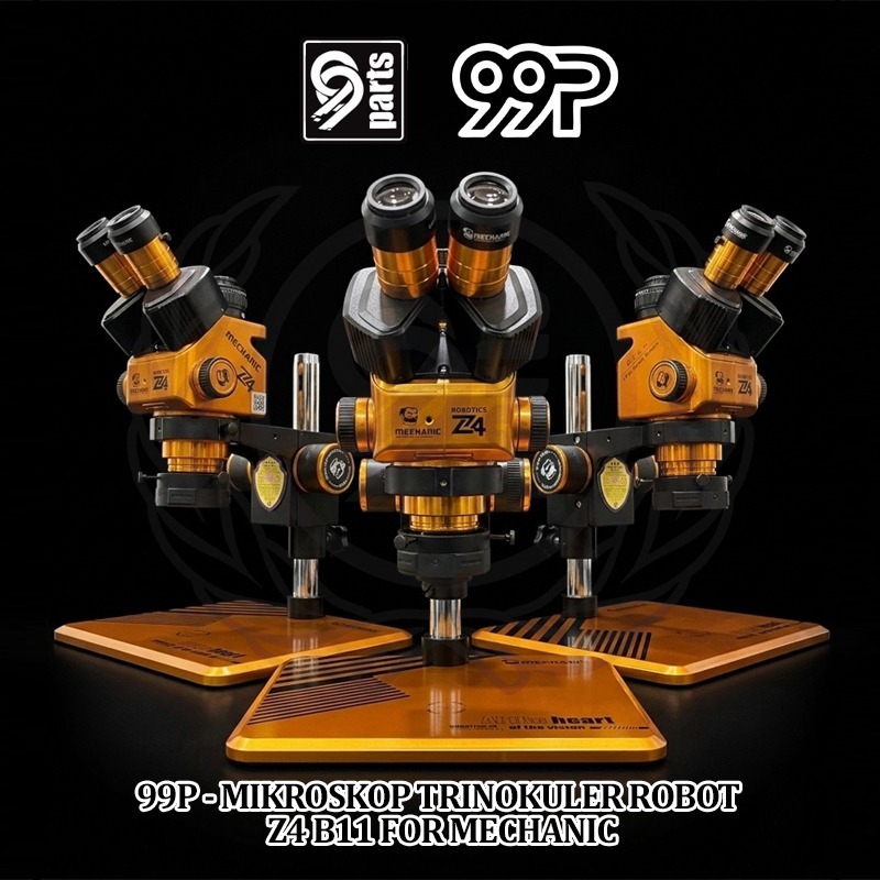 99P - Mikroskop Trinokuler Robot Z4 B11 for MCN / Microscope Stereo Trinocular Robot Z4 Gold Alas B1