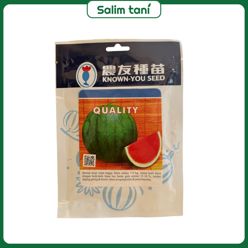 Benih Semangka Merah Non-Biji Quality 126 F1 Hybrid