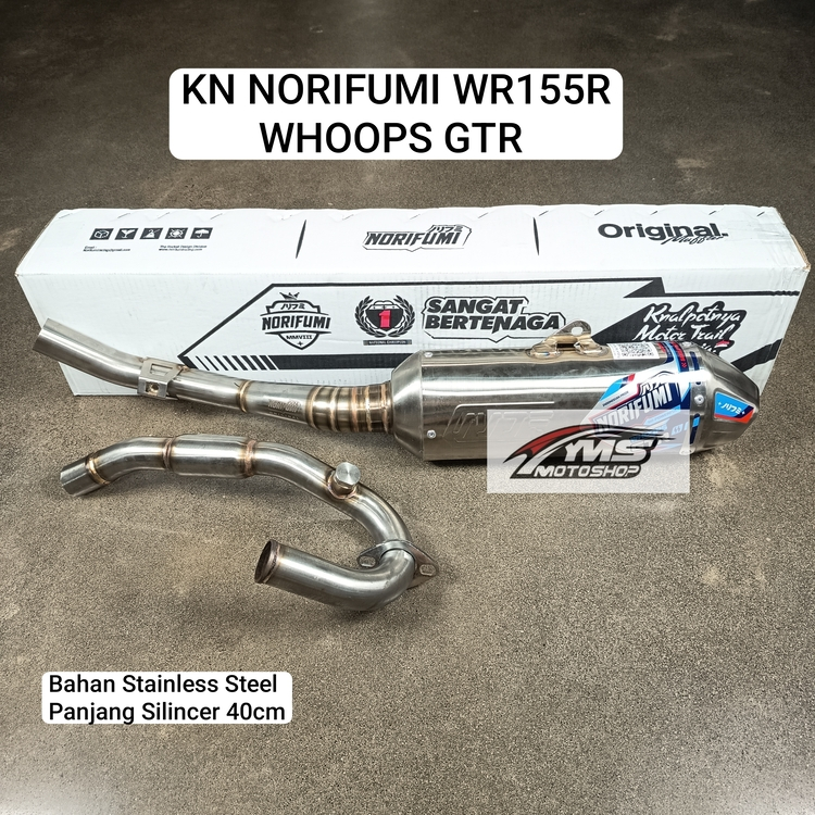 NORIFUMI KNALPOT MOTOR WR 155 R WHOOPS GTR