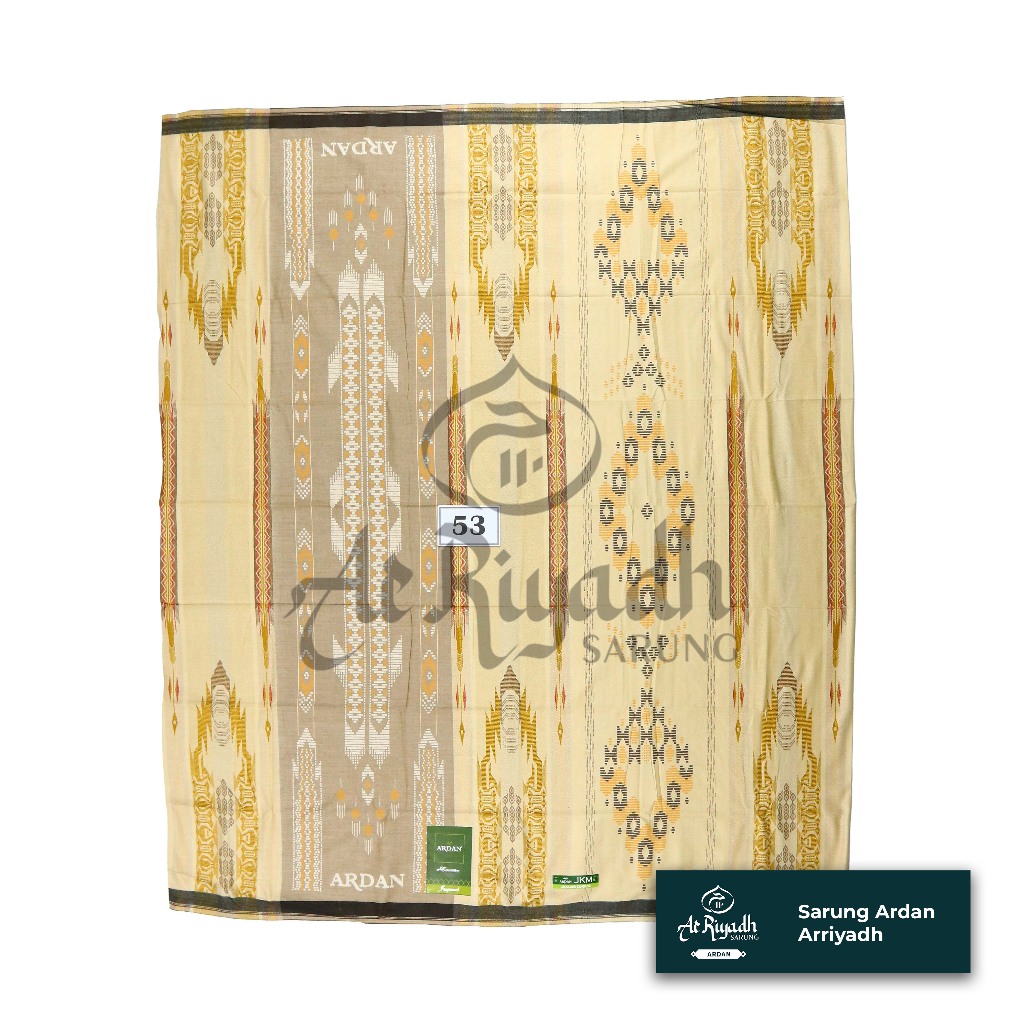 Sarung ARDAN Executive Variant Hitam Putih Warna Berbahan Tetoron Rayon Lembut Songket Print Harga T