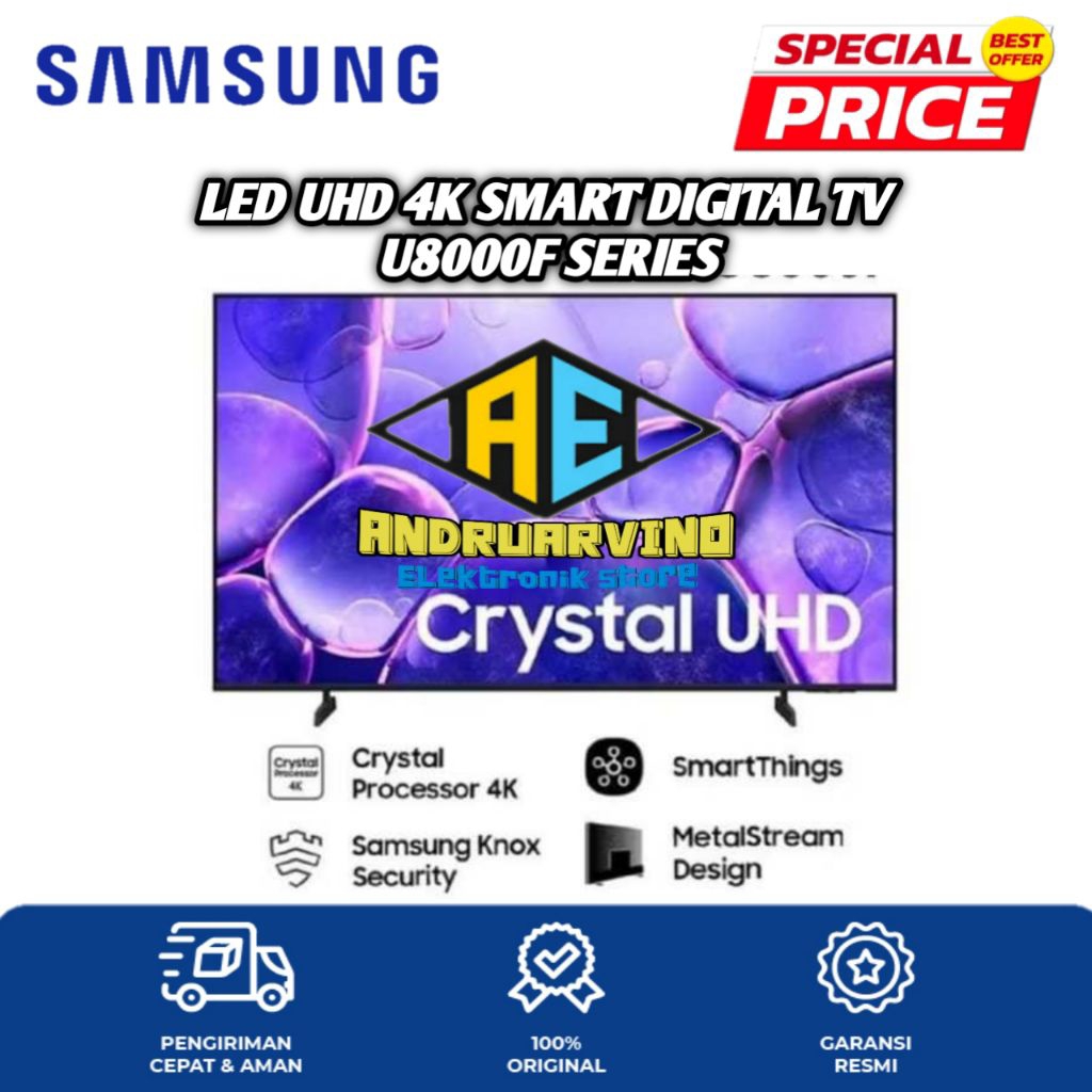 SAMSUNG UHD SMART TV UA43U8000F 43 INCH UHD 4K SMART DIGITAL TV GARANSI RESMI SAMSUNG