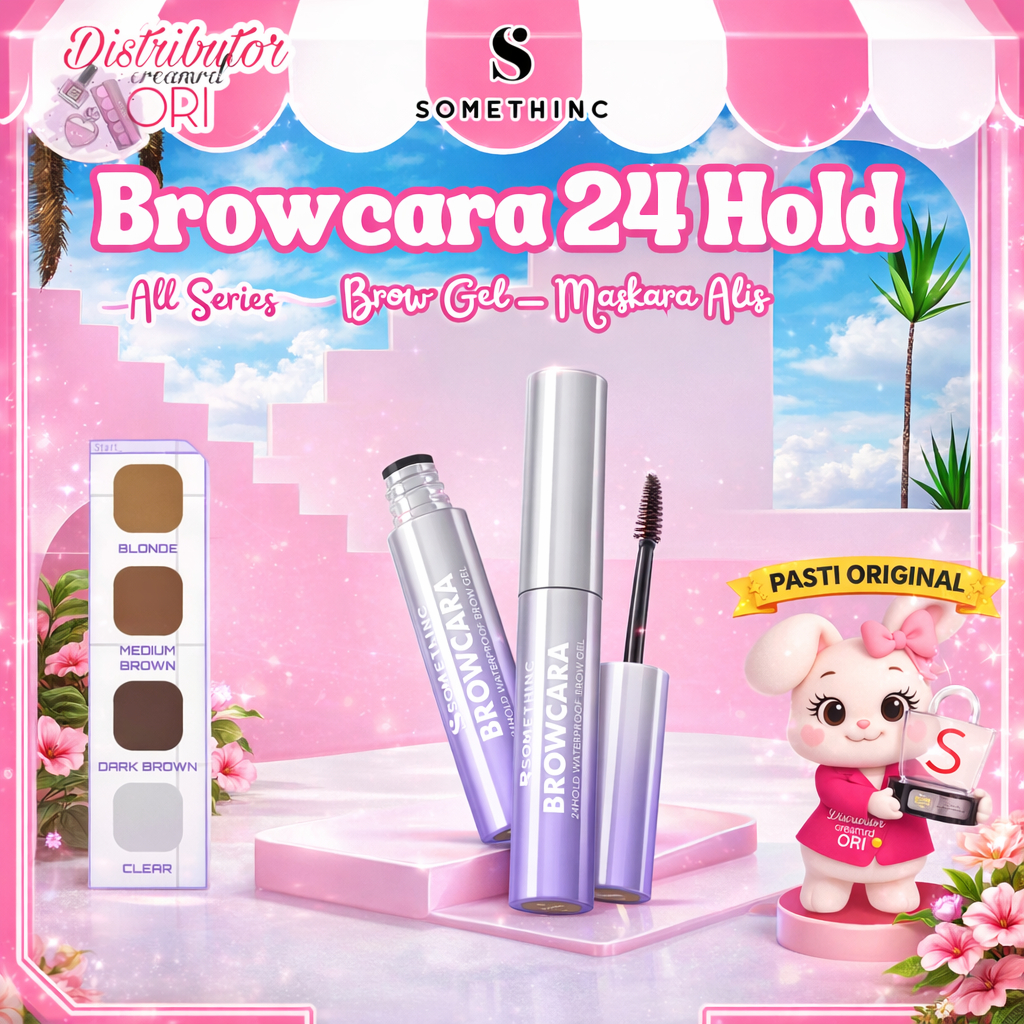 SOMETHINC Browcara 24Hold Waterproof Brow Gel - Maskara Alis Tahan Lama Anti Air Smudgeproof | Distr