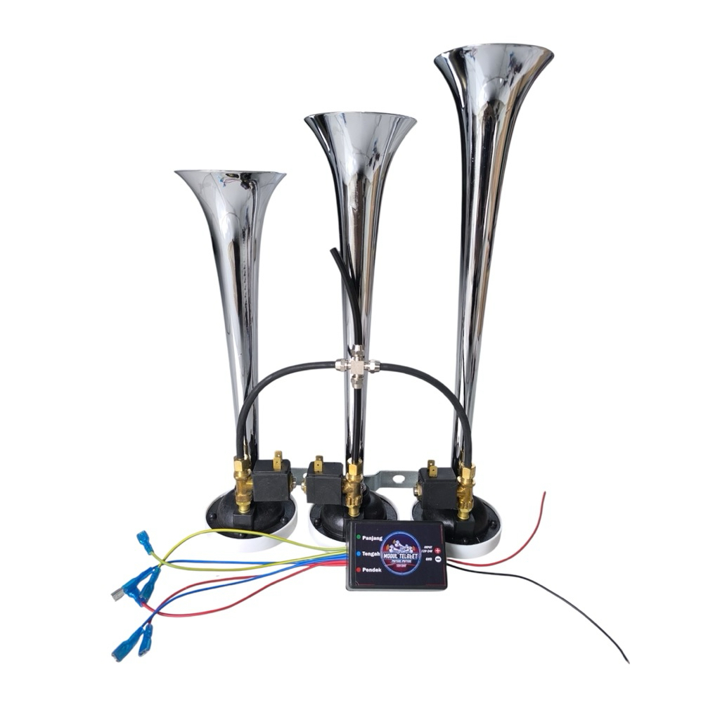 KLAKSON Modul Klakson Telolet 3 Corong Putus Putus ala Marco Italy 12V/24V