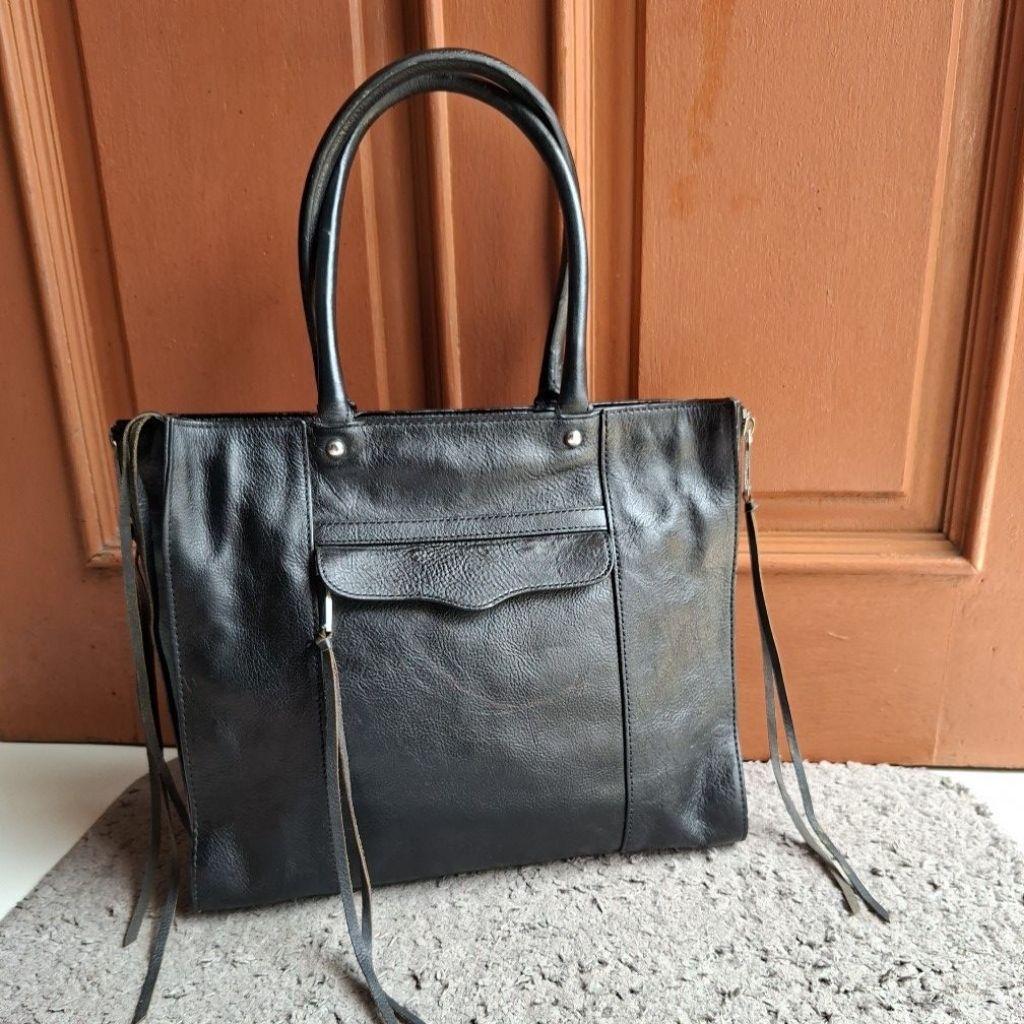 Tote Bag Rebecca Minkoff Genuine Leather, Tas Kulit Sapi Asli