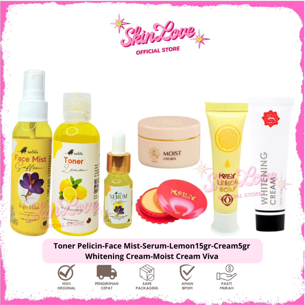 Paket Lengkap 7in1 Kelly Pearl Cream & Viva Skincare BPOM