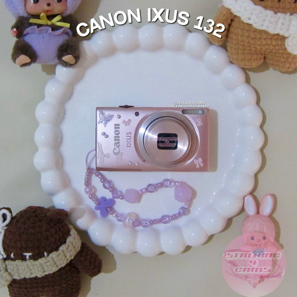 canon ixus 132 baby pink hailey bieber digicam digital camera