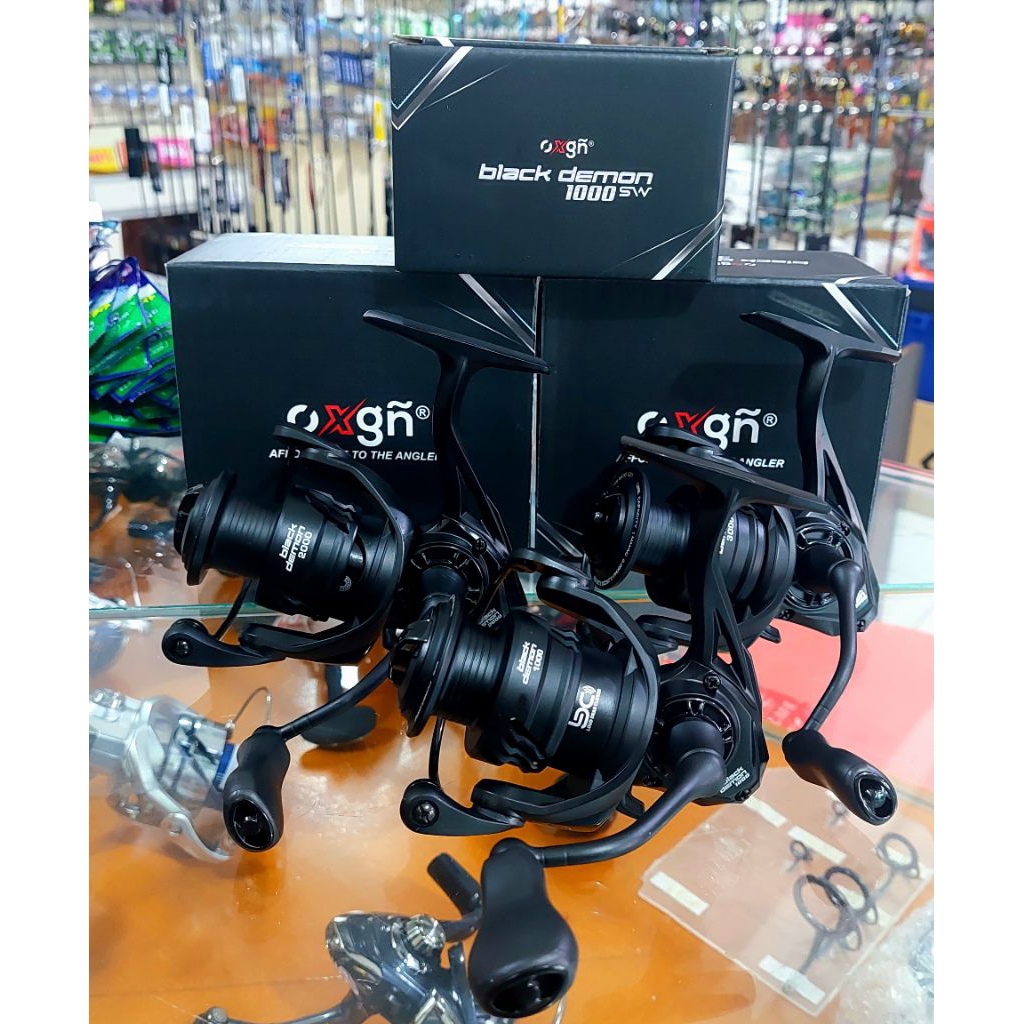 Reel OXGN Black Demon 1000 | 2000 | 3000 SW Spinning Power Handle Aluminium