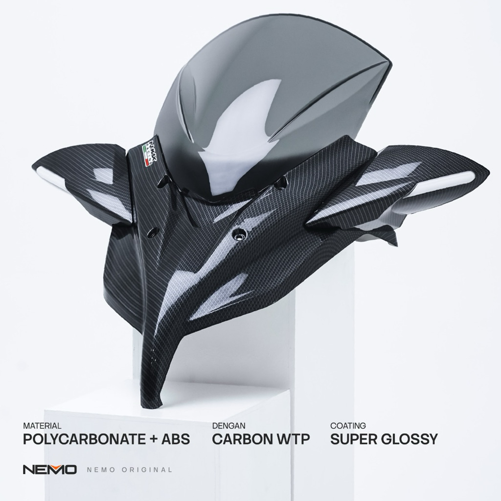 Tameng set nmax +winshield+spion +lampu sen carbon nemo Nmax old Nemo Original