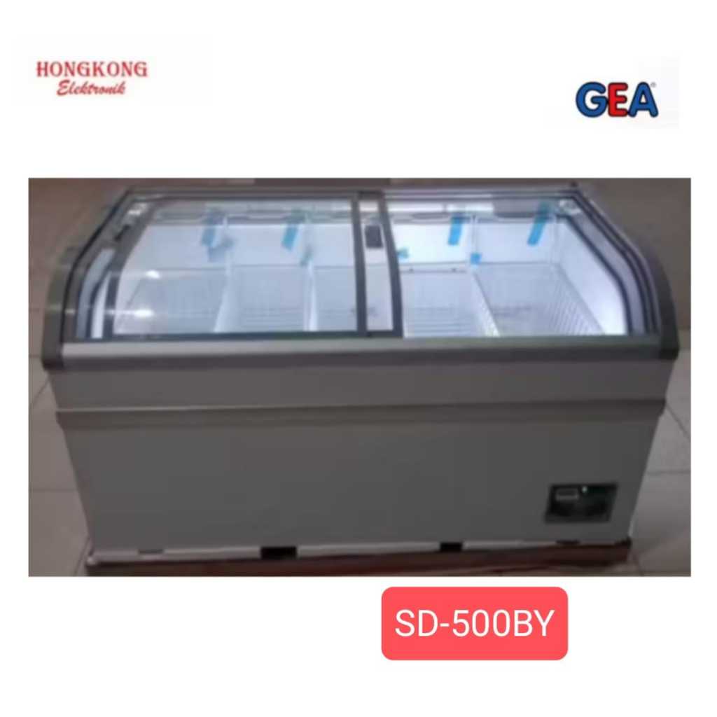 GEA Sliding Curve Glass Freezer SD-500BY Chest Freezer