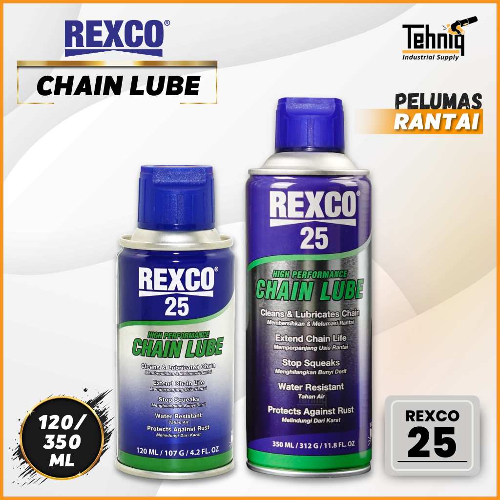 REXCO 25 Chain Lube Pelumas Rantai Motor Anti Karat Anti Debu 120ml / 350ml Original