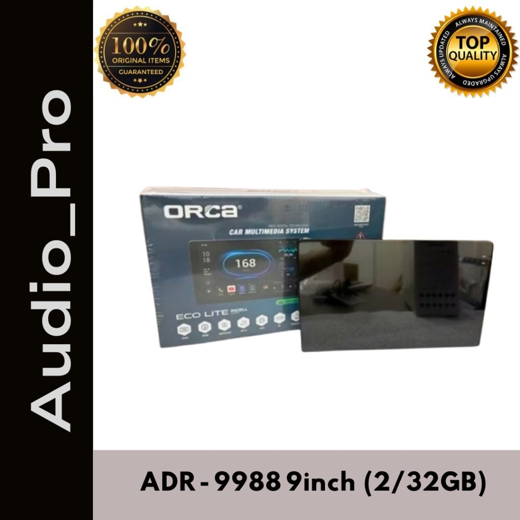 Head Unit Android Orca ADR 9988 2/32GB TV Mobil 9inch Orca ADR - 9988 Ecolite LED