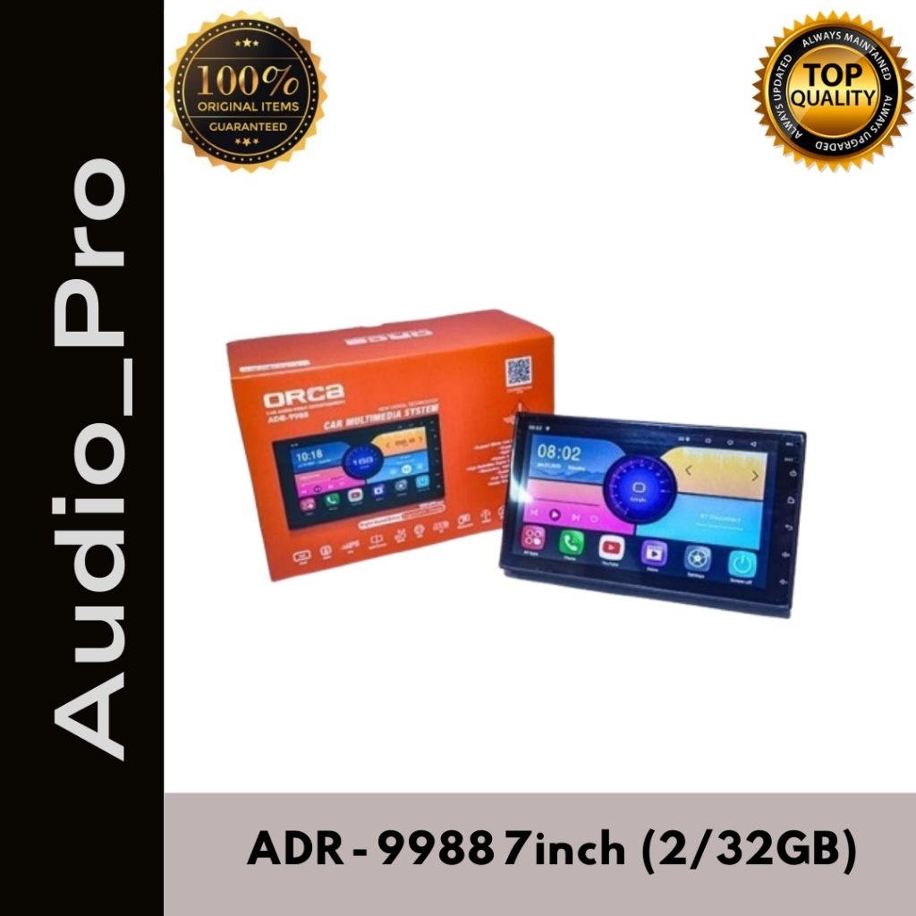 HEAD UNIT ANDROID 7 INCH - ORCA ADR 9988 ECO LITE / HEAD UNIT ORCA TV MOBIL LED