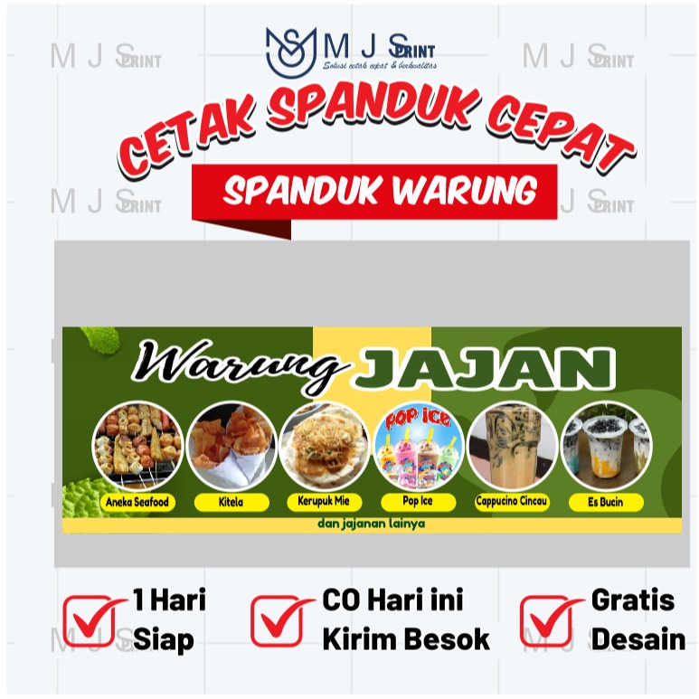 Banner Cepat Spanduk Warung Makan Flexy | Banner Warung Custom Outdoor Tahan Hujan & Panas