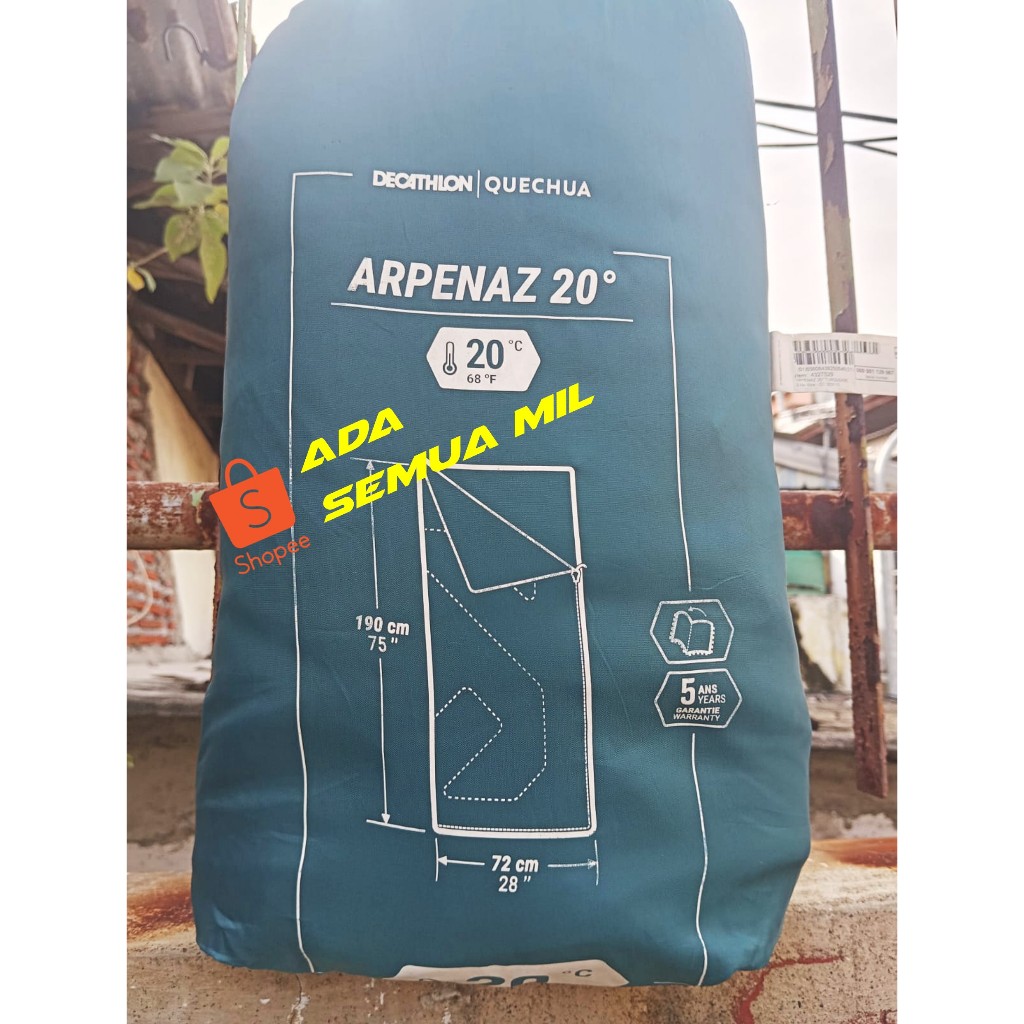 Sleeping Bag Decathlon Quechua Arpenaz 20° - Hijau - 8648438 Bekas