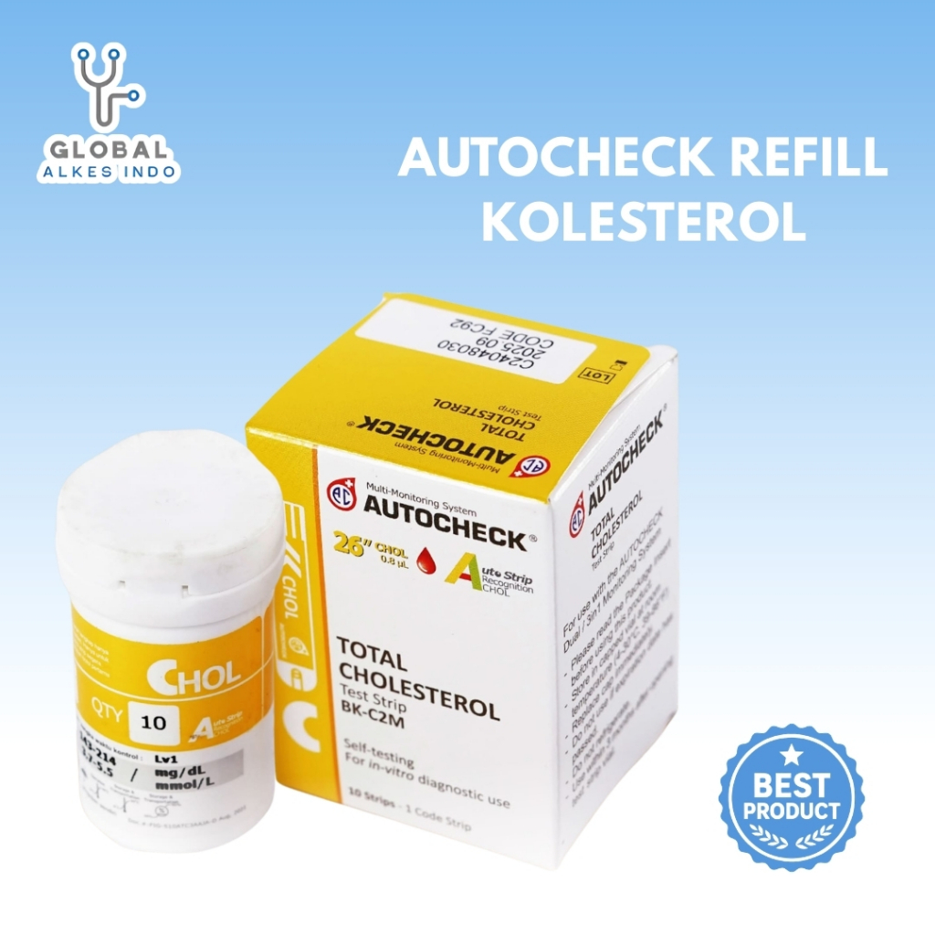 Autocheck Kolesterol Refill Strip / Strip Kolesterol Autocheck / Stick Autocheck / Stik Kolesterol /