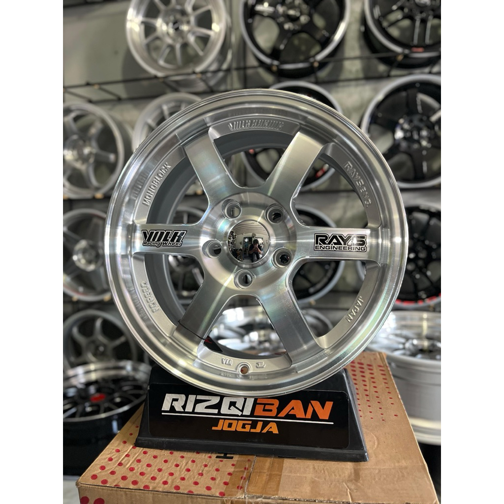 velg te37 r16 full polish pcd 5x114 kondisi baru