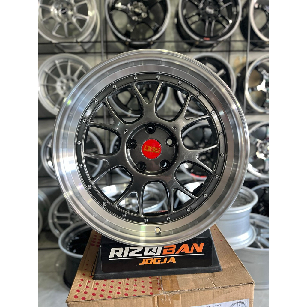 velg BBS LMR r18 hyper black lip polish pcd 5x114 lebar 8,5 kondisi baru