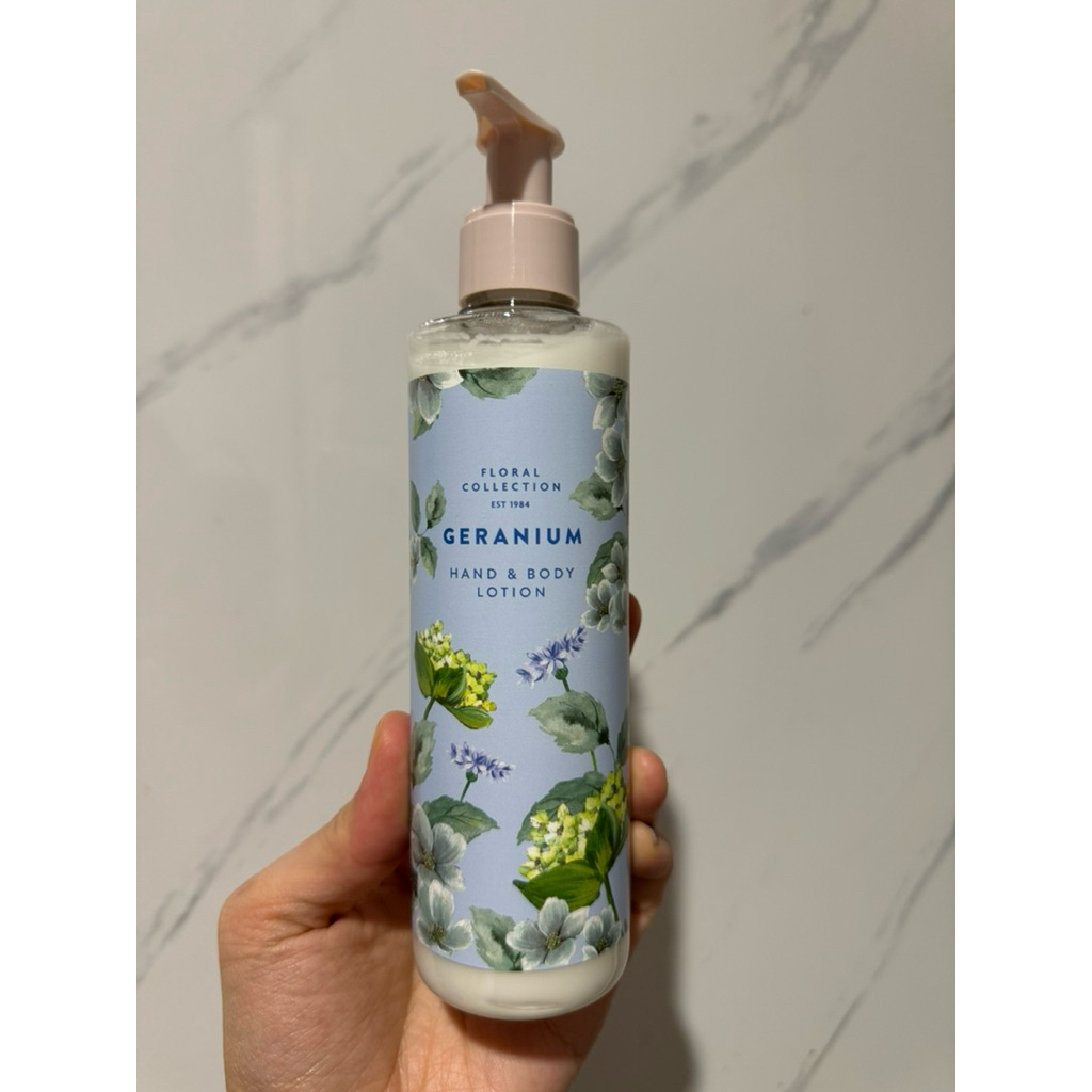 M&S floral collection geranium hand body lotion - mark spencer