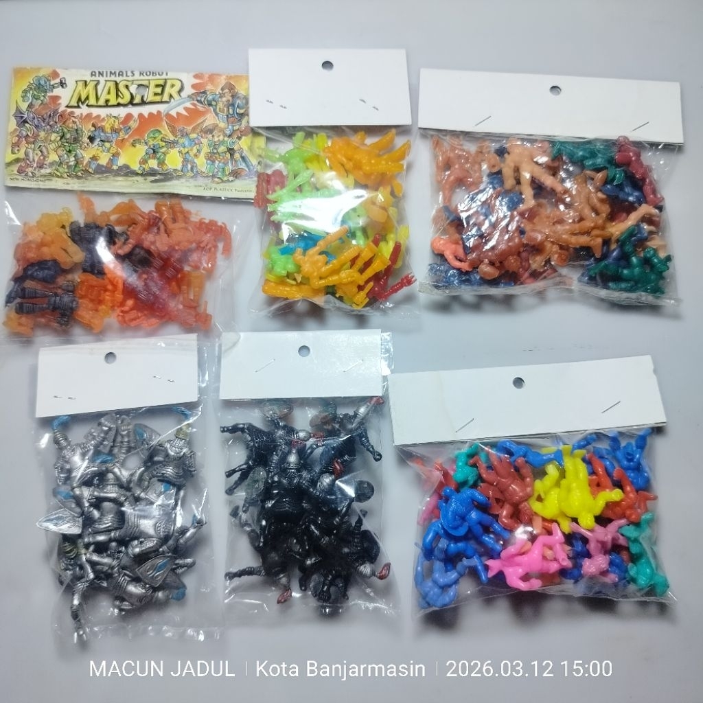 COMBETAN SET ROBOT ANIMAL MASTER, TEKKEN, PRAJURIT, SUPER HERO, MAINAN JADUL ERA90AN, MAINAN JADUL, 