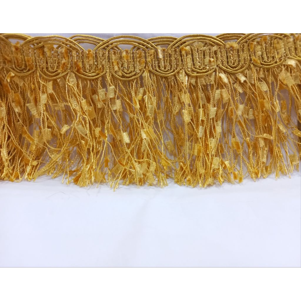 (METERAN) Renda BLW-64/renda Bollywood lebar 10 cm/renda korden/tirai/rumbai sisir