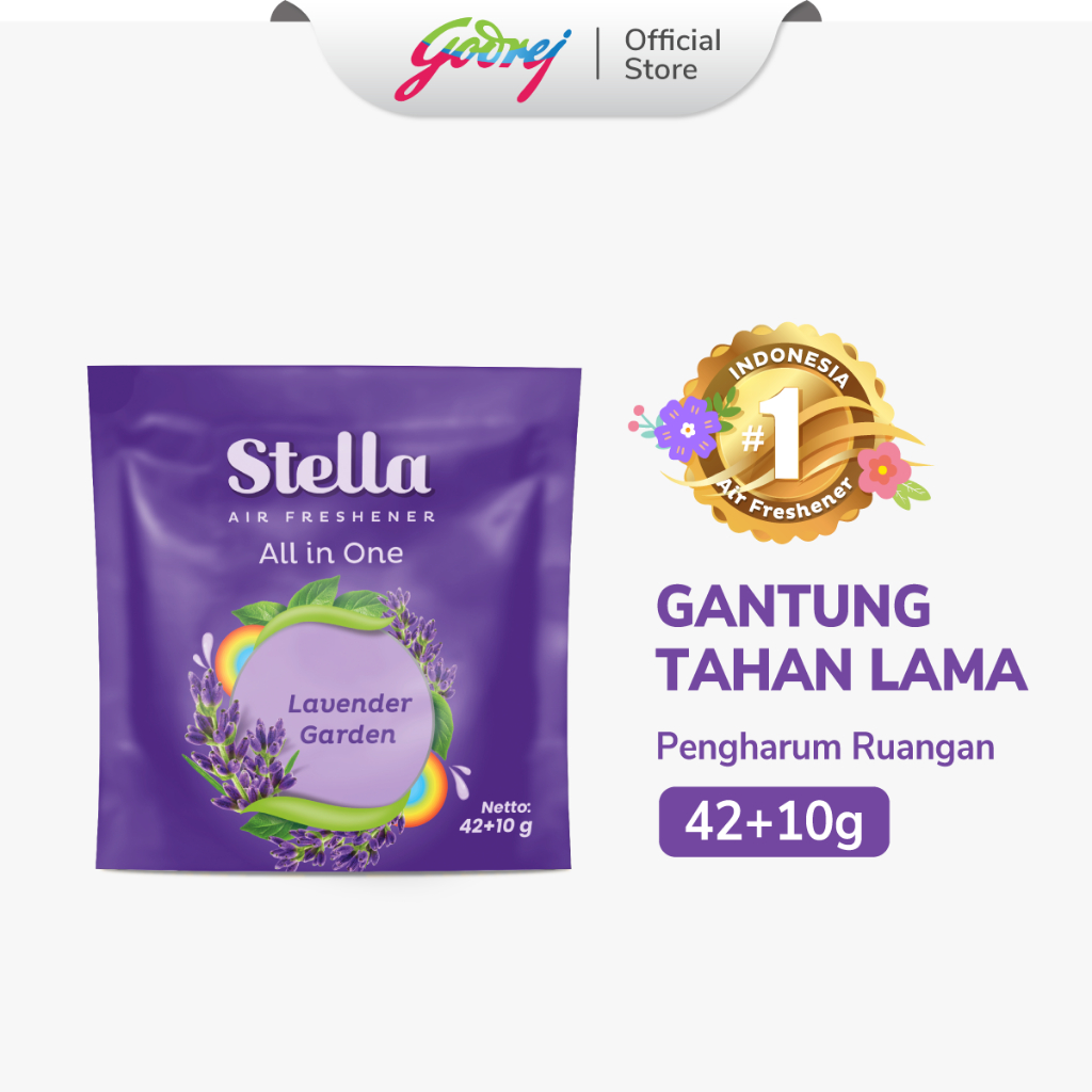 Stella All In One Lavender Garden 42+10gr - Pengharum Ruangan