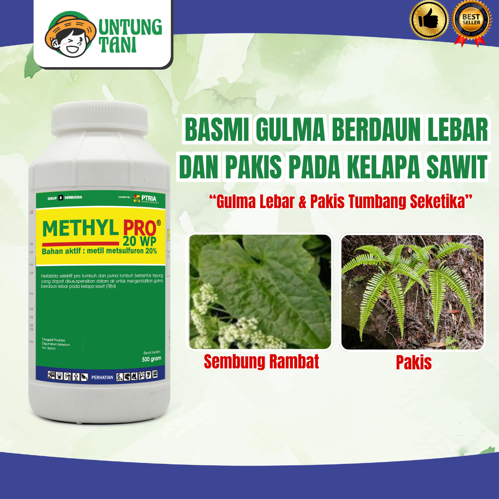 Herbisida, Methyl Pro 20 WP - Metil Metsulfuron 20% - (mengendalikan gulma berdaun lebar pada kelapa