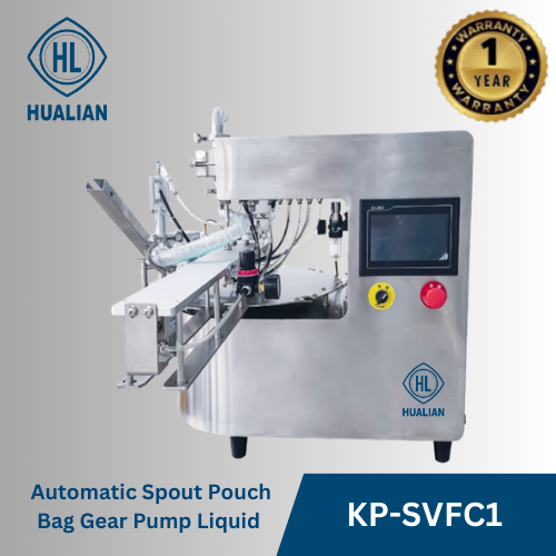 Automatic Spout Pouch Bag Gear Pump Liquid Filling Capping Machine KP-SVFC1