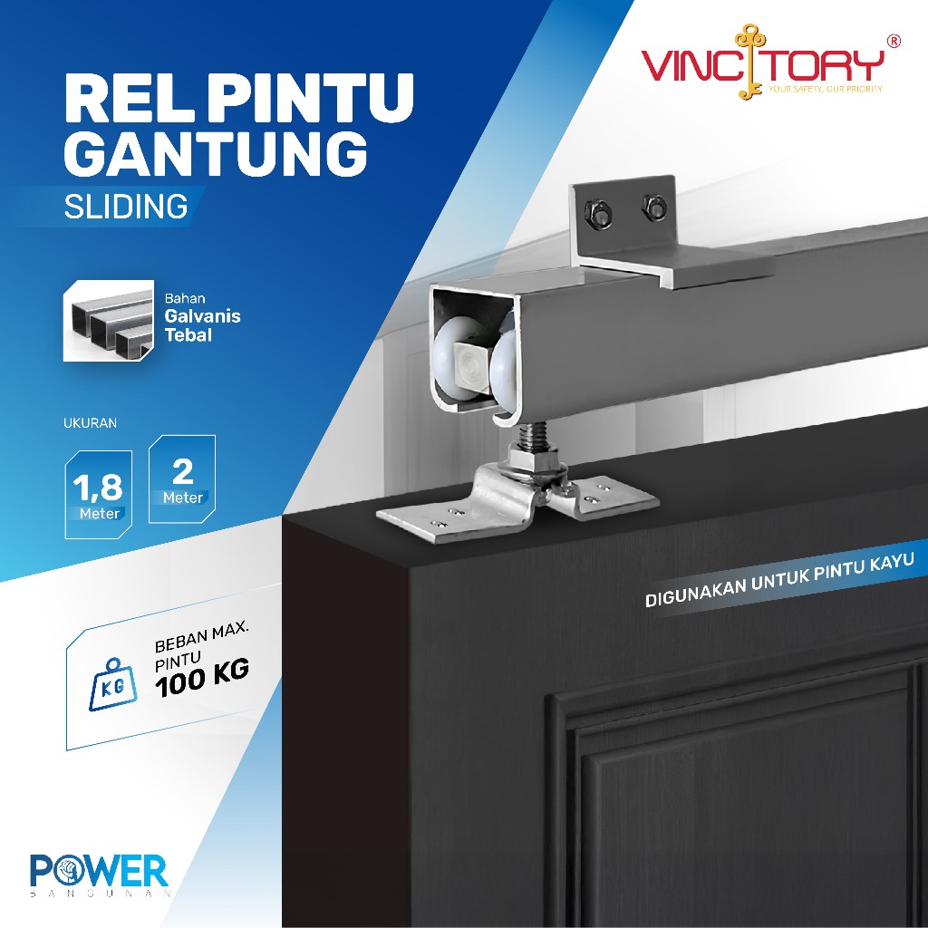 Vincitory Rel Pintu Kayu Gantung / Rel Pintu Geser Kode 471