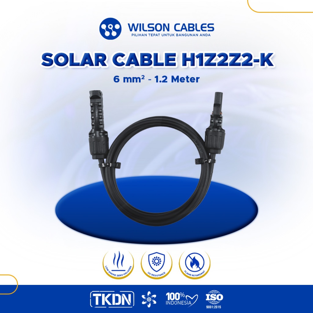 WILSON CABLES - SOLAR CONNECTOR 1x6 mm² (1.2 Meter) - Kabel Solar