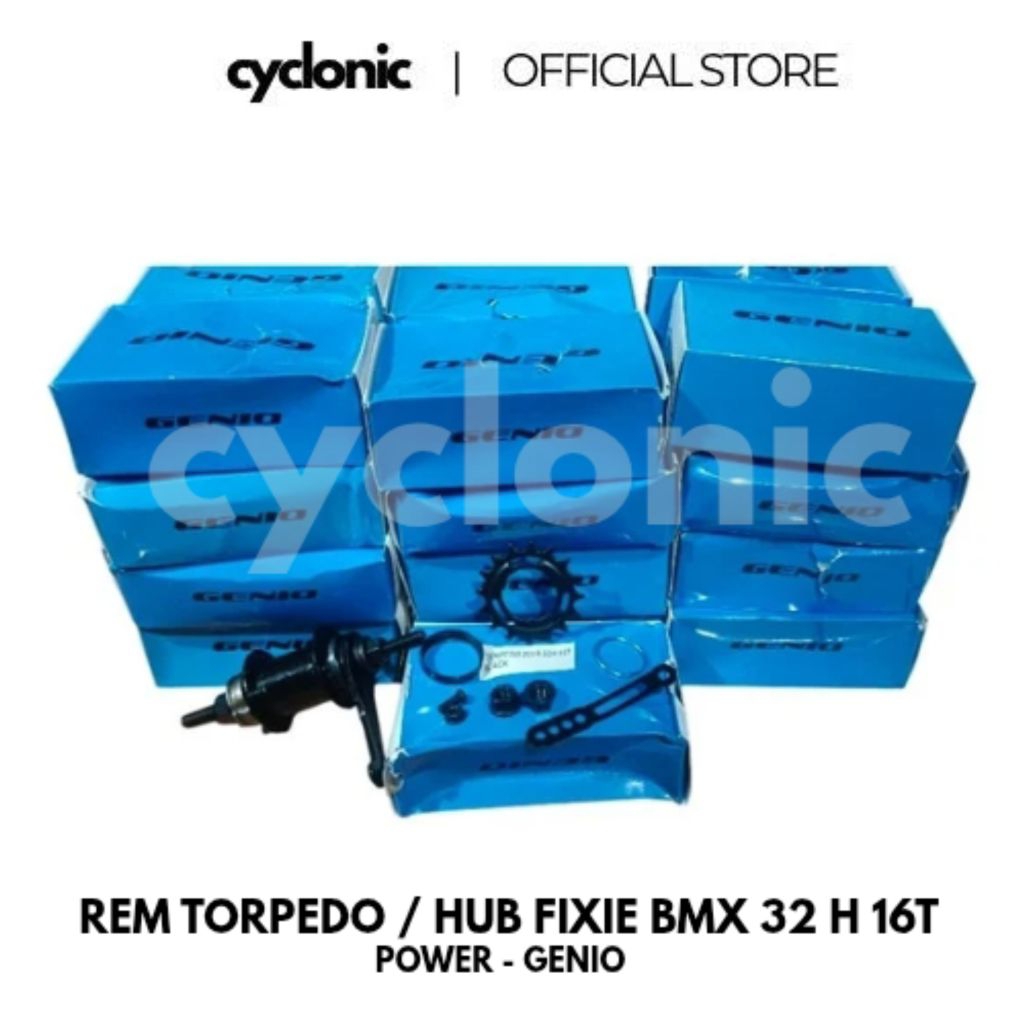 Hub Torpedo Rem Belakang Sepeda BMX Fixie 32H 16T Power - Genio
