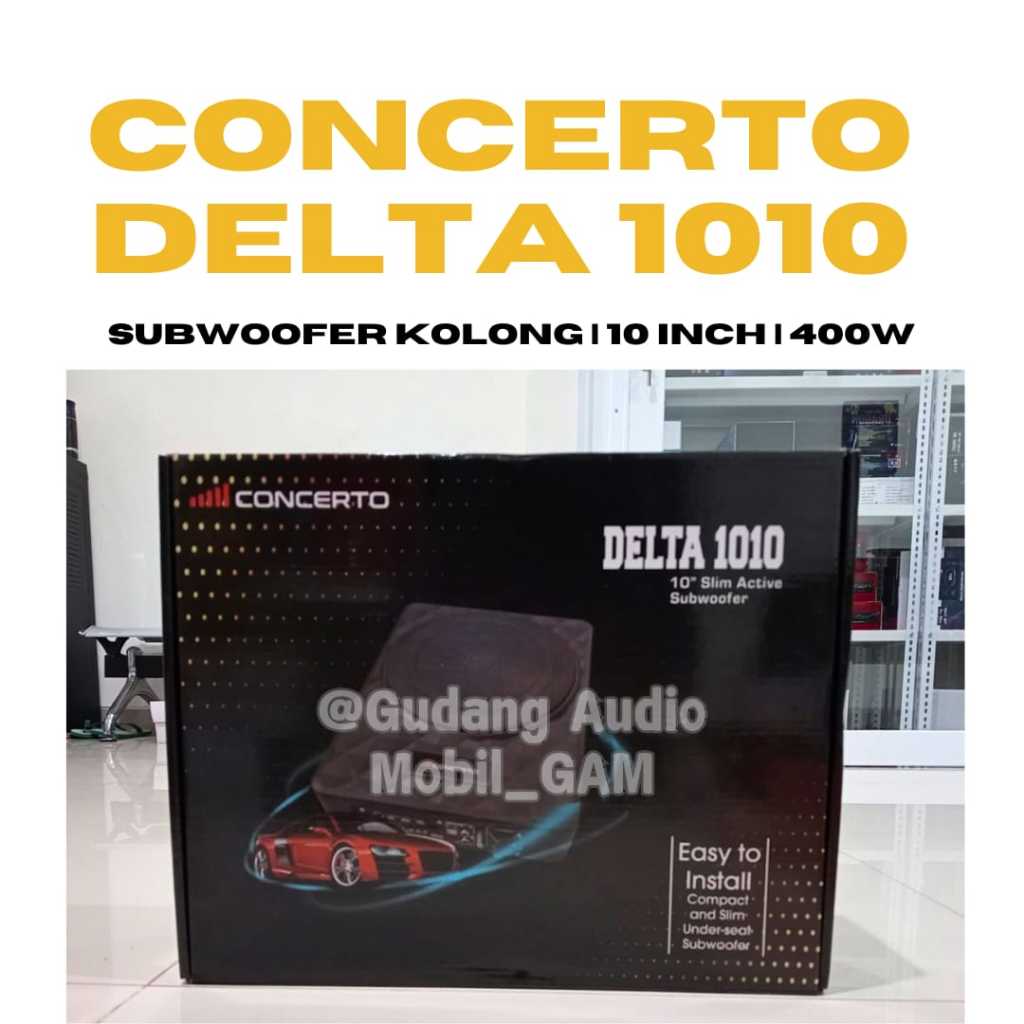 Subwoofer Kolong Aktif Concerto Delta 1010 - 10 inch Aktif Subwoofer Kolong