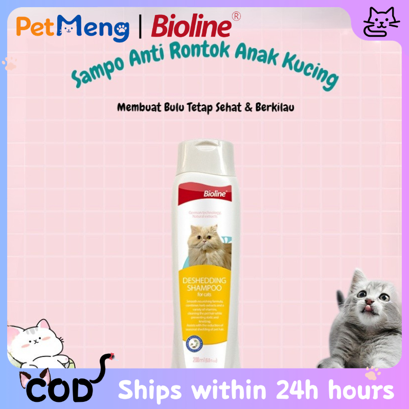 [Bioline] Shampo Kucing Deshedding 200ml | Shampo Anti Rontok untuk Kucing.0074