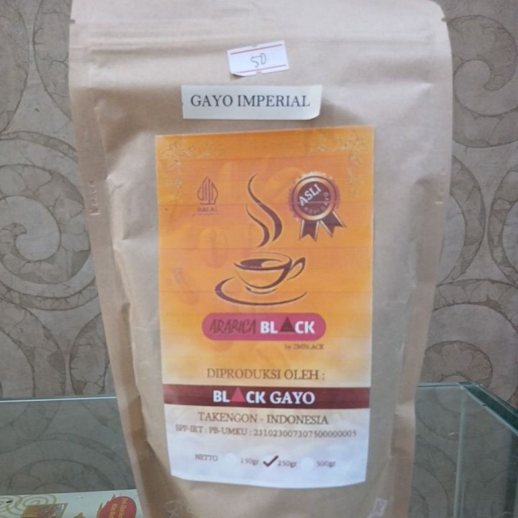 Bubuk kopi GAYO IMPERIAL / ARABICA BLACK/ BLACK GAYO