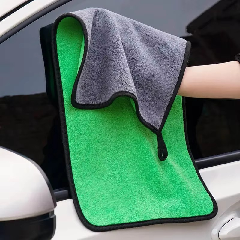 LBX Premium 600GSM kain lap microfiber Cloth tebal 30x30 30x40 30x60 60x160 CM bolak balik hijau abu Lembut Ultra Halus Size Kecil Sedang Besar Jumbo For Car Dapur Interior Exterior Mobil Motor Serap Air Tinggi Serbaguna Multifungsi Tahan Lama Grey Green