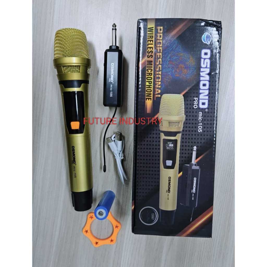 MIC WIRELES 1 MIC GAGANG/PEGANG OSMOND GOLD MIC 105