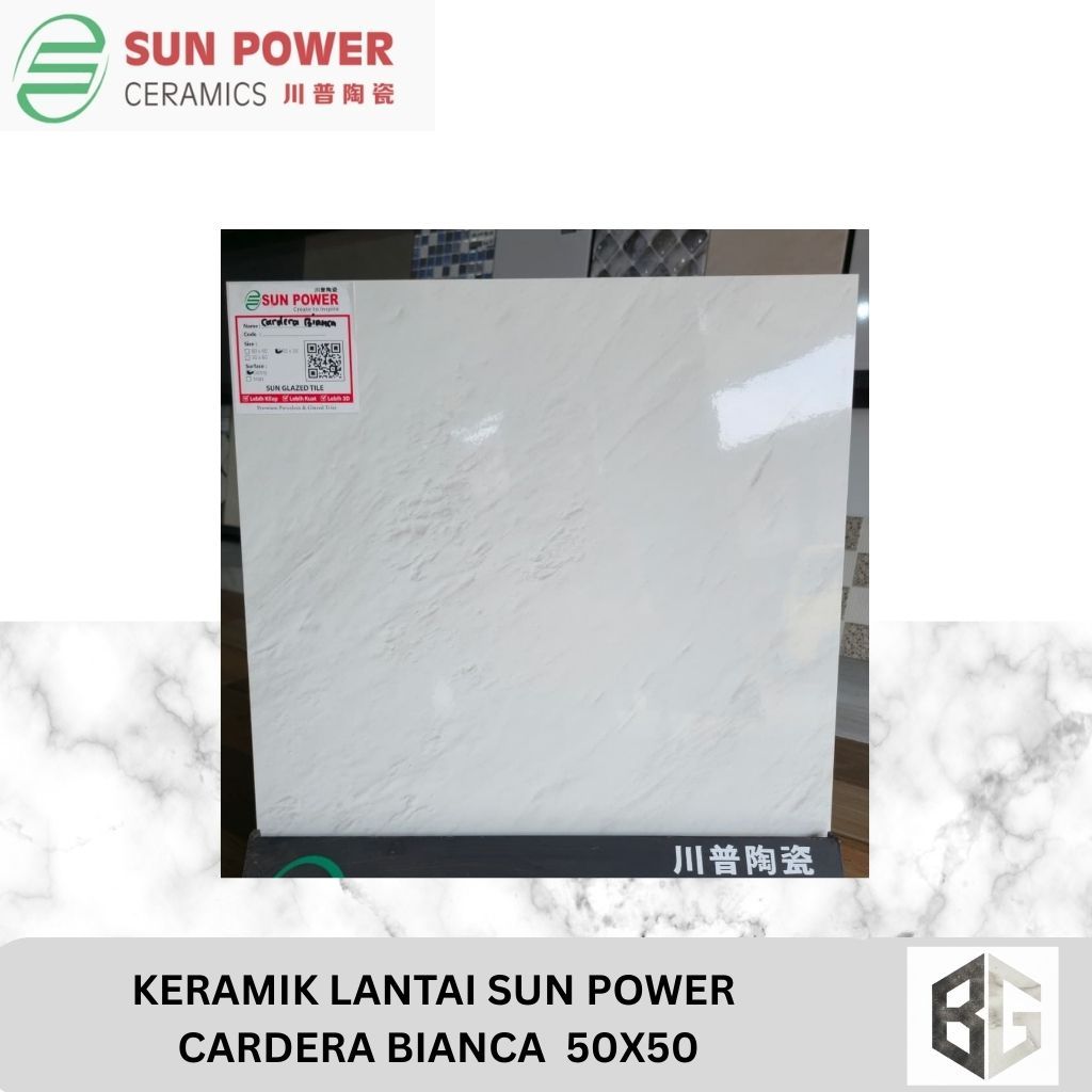KERAMIK LANTAI SUN POWER Cardera Bianca 50x50