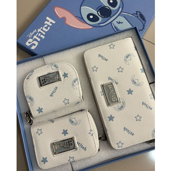 Dompet Stitch Set Panjang & Kecil Lucu Original Premium
