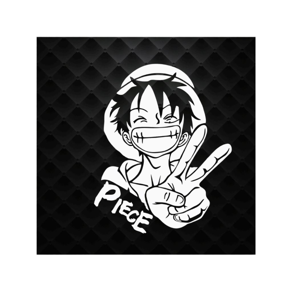 Stiker one piece tekena lampu memantulkan cahaya sticker lufy one piece